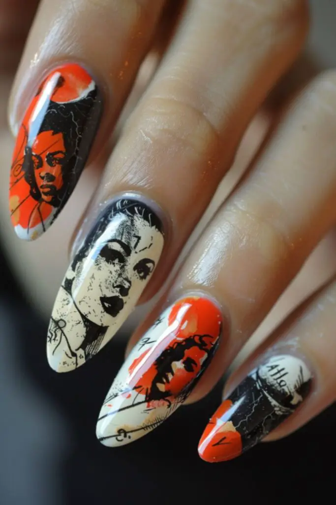 Labor Day Legends Nail Art-Iconic Figures Tribute