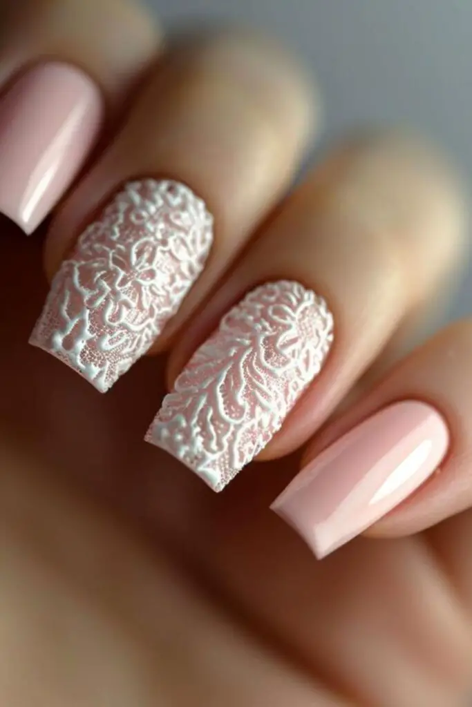 Lace-Inspired Nails for Nail Art Beginners