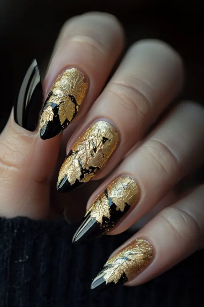 Luxe Gold Leaf Nails - Vegas-Inspired Designs