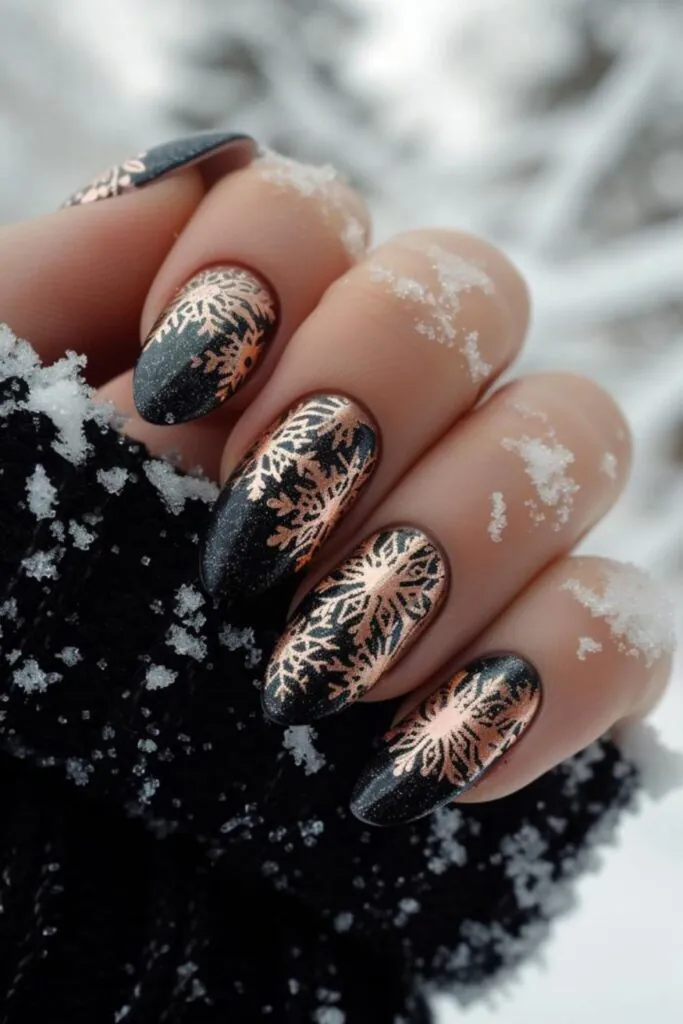 Metallic Ice Crystals Radiance- Nail Design Ideas for January