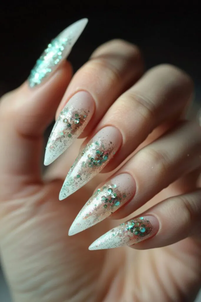 Milky French Nail Designs-Galactic Whispers
