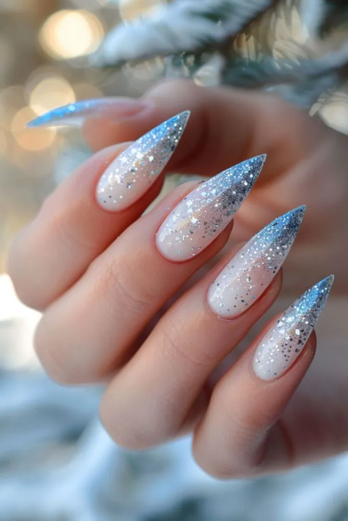 Milky French Nail Designs-Starlight Tips