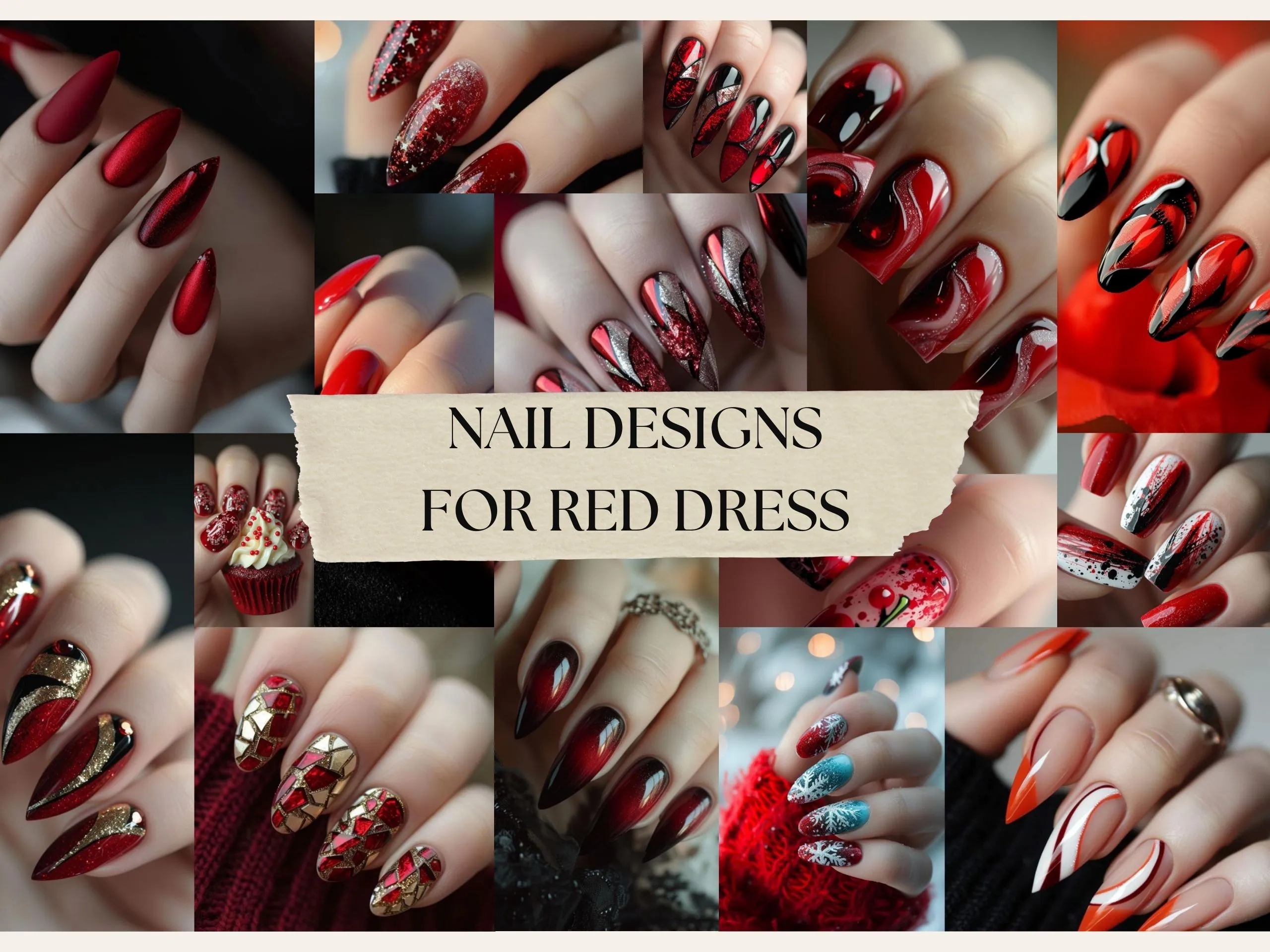 Sizzling Style: Nail Design for Red Dress!