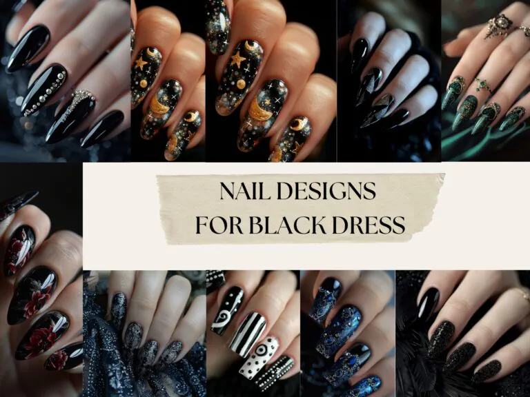 Nail Designs to Complement Your Black Dress