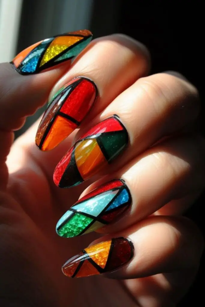Stained Glass Splendor- Mother's Day Nail Design Masterpiece