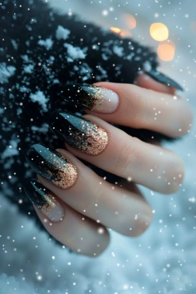 Starry December Nights Constellation Nail Art