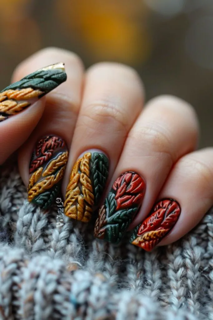 Sweater Weather Nail Design Ideas For November