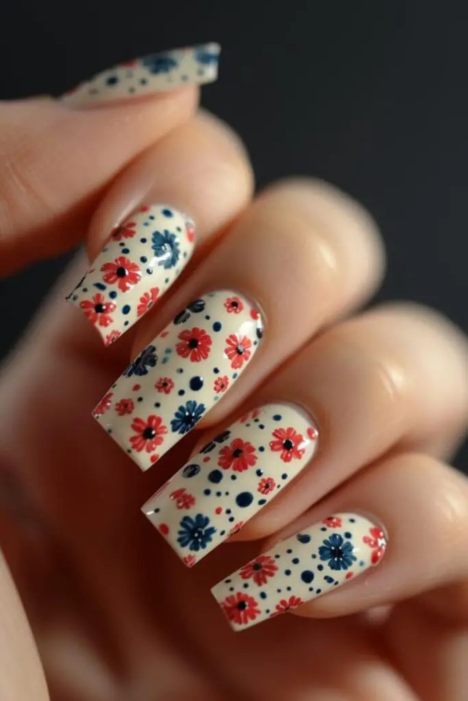Vintage Americana Nail Design Ideas For June