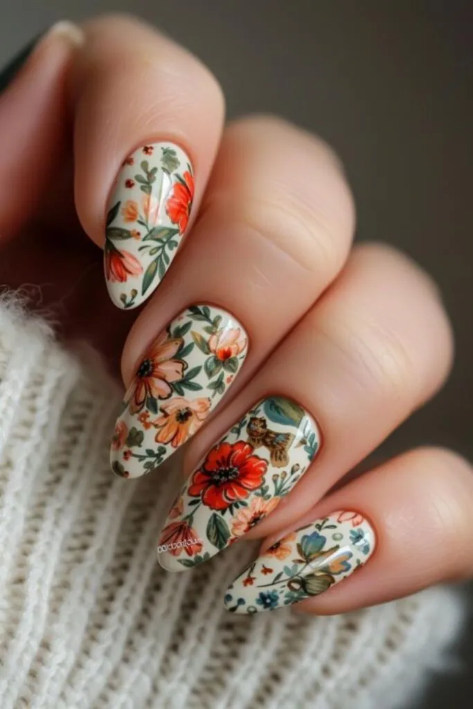 Vintage Vernal Vibes Nail Design Ideas For March