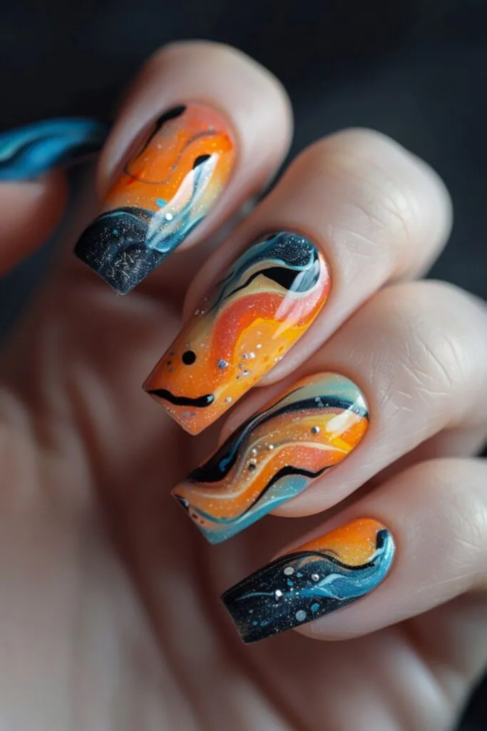 Water Rings-Nail Art Inspired By Dune