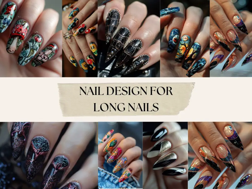 nail design for long nails