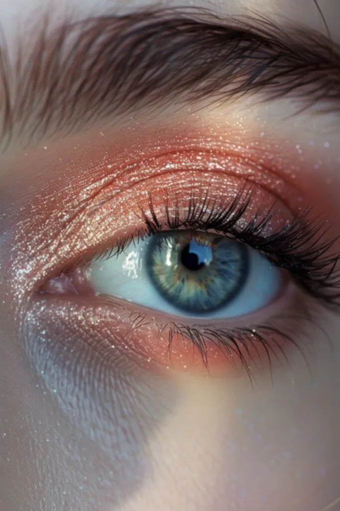 Rosy Sunset Eyeshadow Ideas For Blue Eyes
