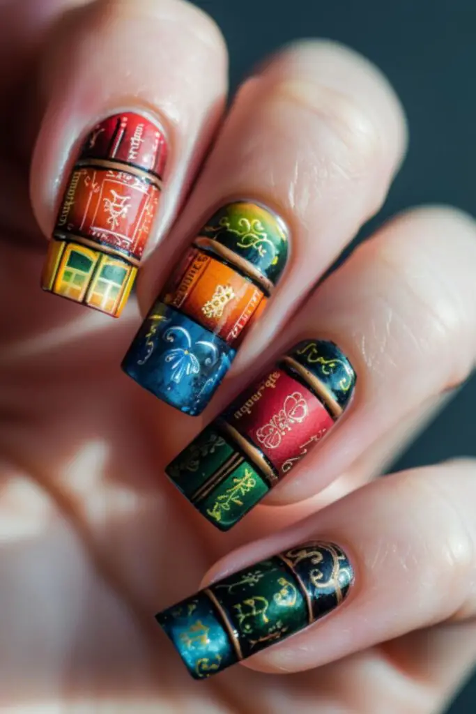 Book Inspired-Nail Designs For Teachers