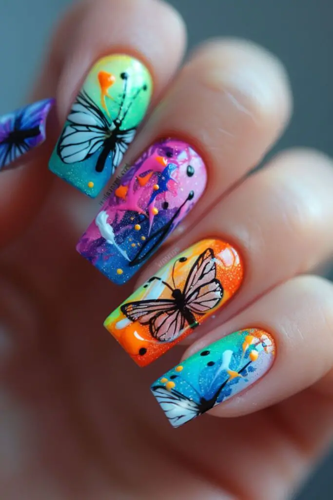 Butterfly Wings-Nail Art For Summer