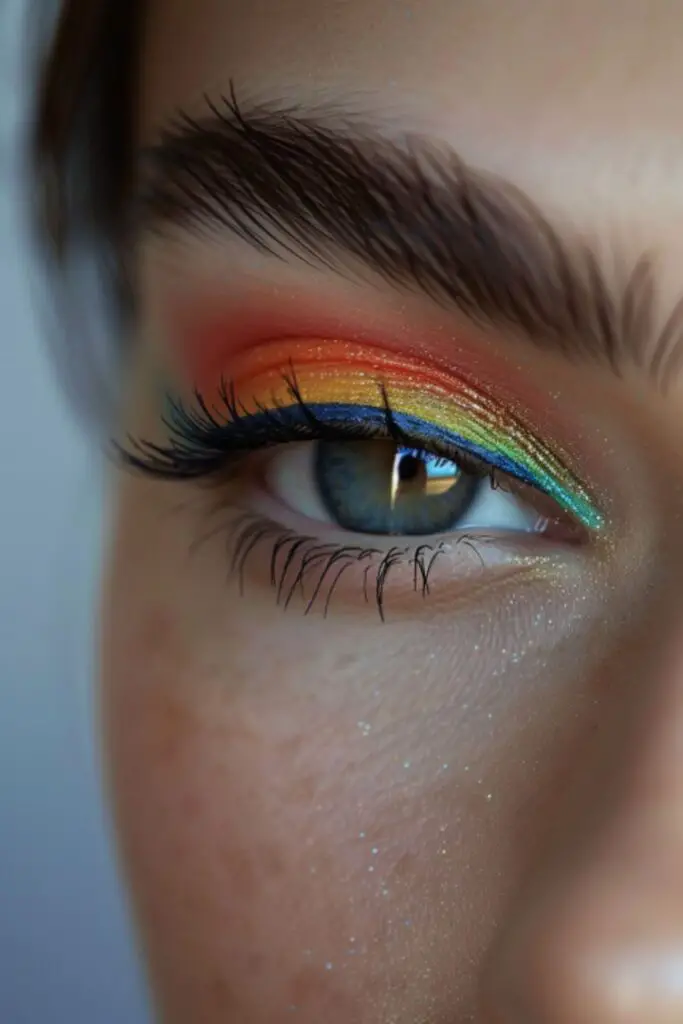Classic Rainbow Arch Eyeshadow Ideas For Rainbow