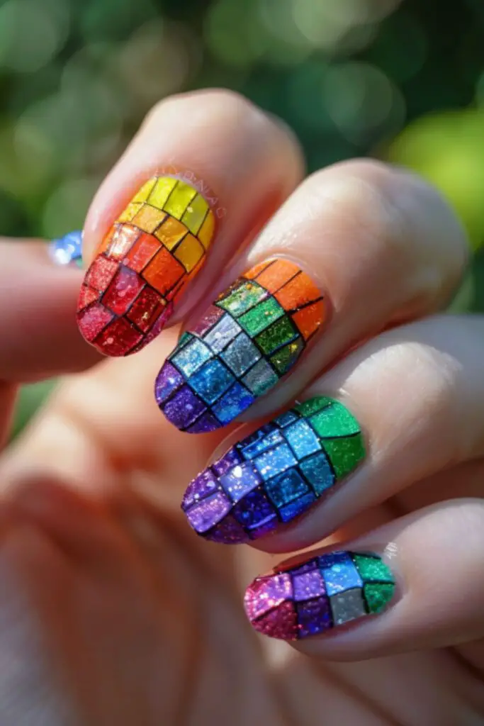 Cosmic Pride-Nail Designs For Pride Month