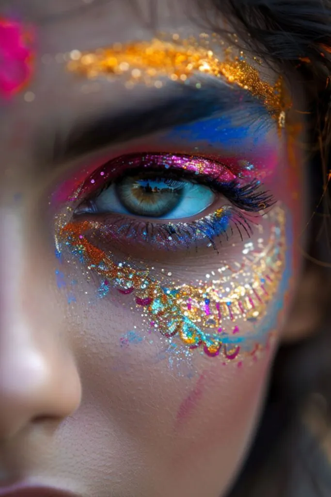 Holi Festival Eyeshadow Ideas For Hindu Celebrations