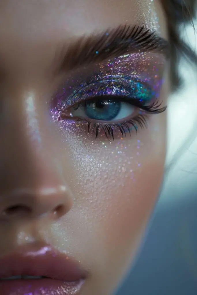 Holographic Highlights Eyeshadow Ideas For Hooded Eyes