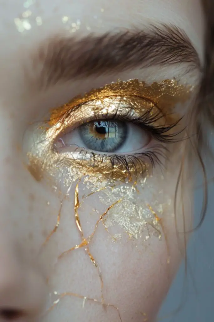 Kintsugi Gold Eyeshadow Ideas For Japanese Beauty