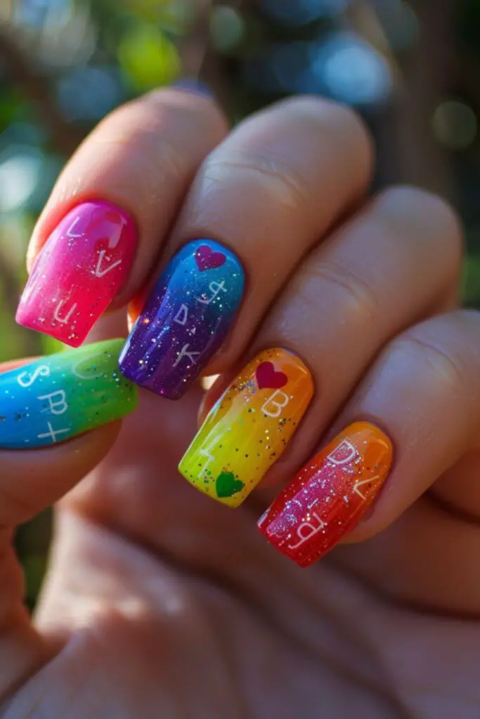 Love Letters-Nail Designs For Pride Month