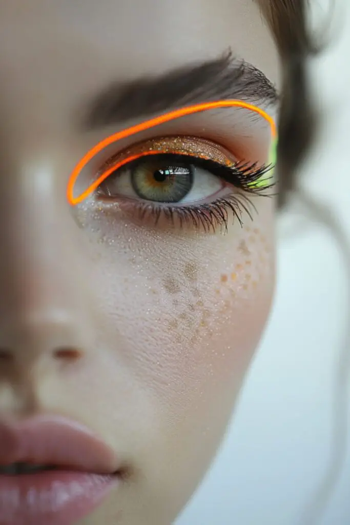 Neon Outline Eyeshadow Ideas For Hooded Eyes