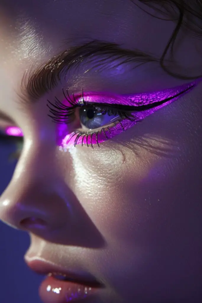 Neon Purple Liner Eyeshadow Ideas For Purple