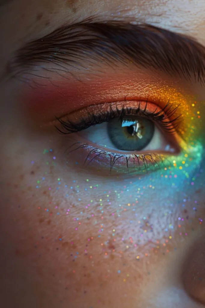 Pastel Rainbow Wash Eyeshadow Ideas For Rainbow