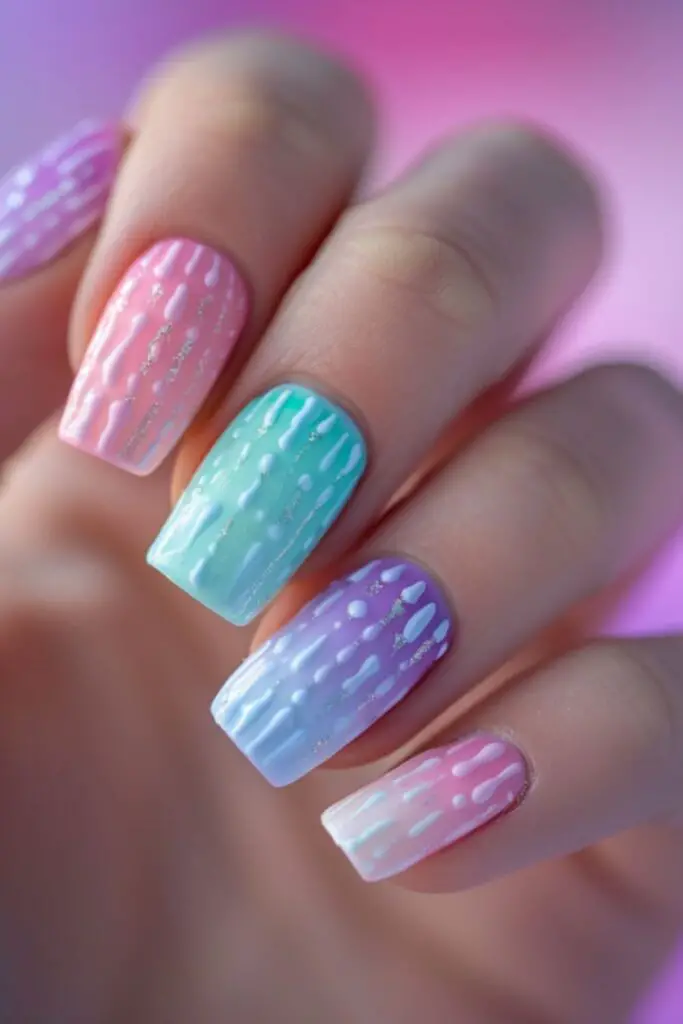 Popsicle Pastels-Nail Art For Summer