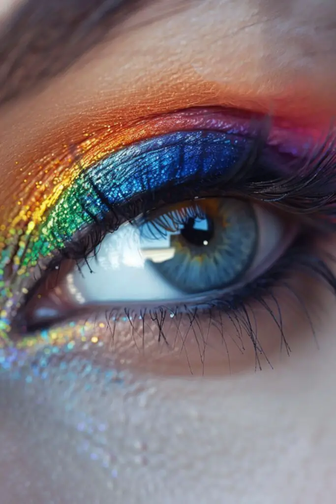 Rainbow Smoky Eye Eyeshadow Ideas For Rainbow
