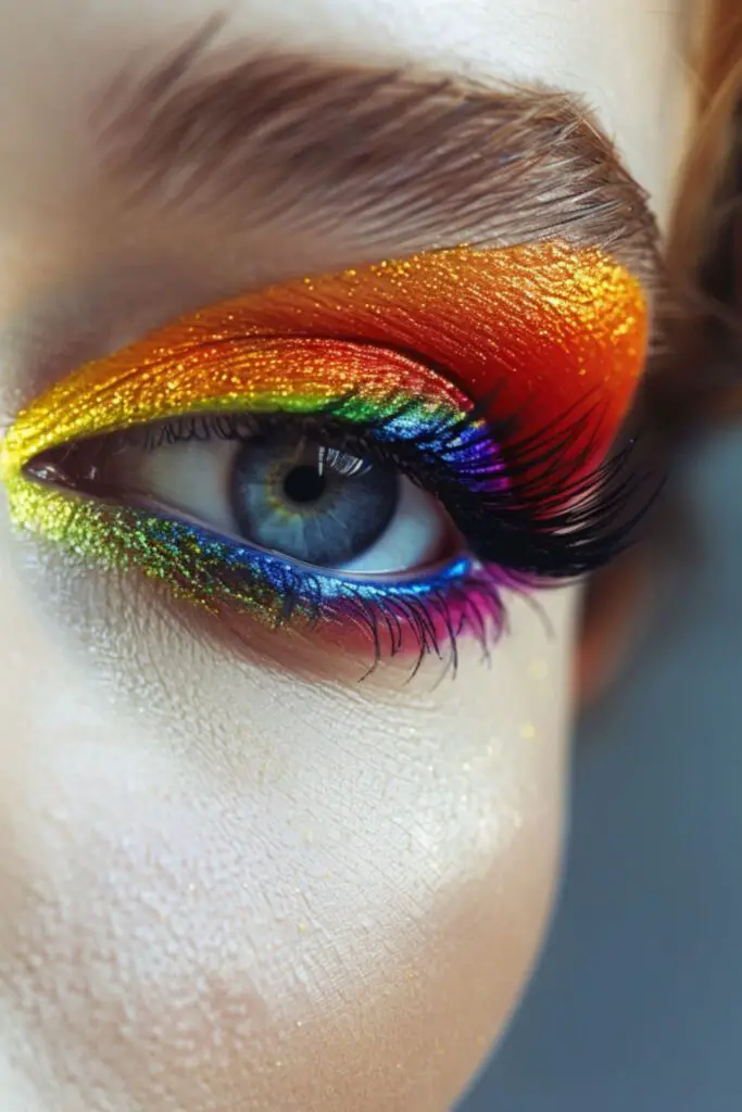 Rainbow Winged Eyeshadow Eyeshadow Ideas For Rainbow