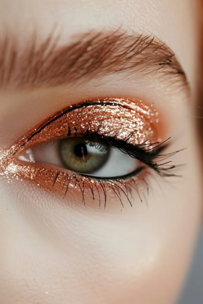 Rose Gold Winged Liner Eyeshadow Ideas For Rose Gold