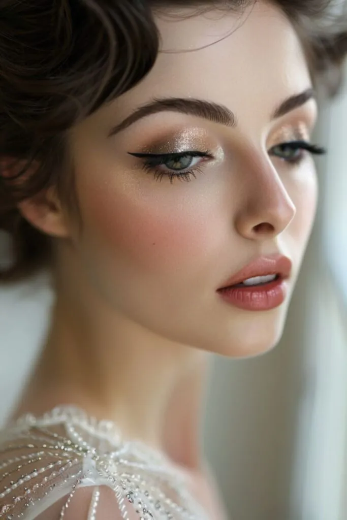 Vintage Glam Eyeshadow Ideas For Wedding