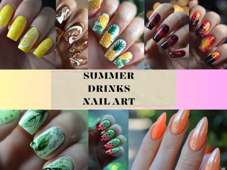 Summer Drinks Themed Nail Designs